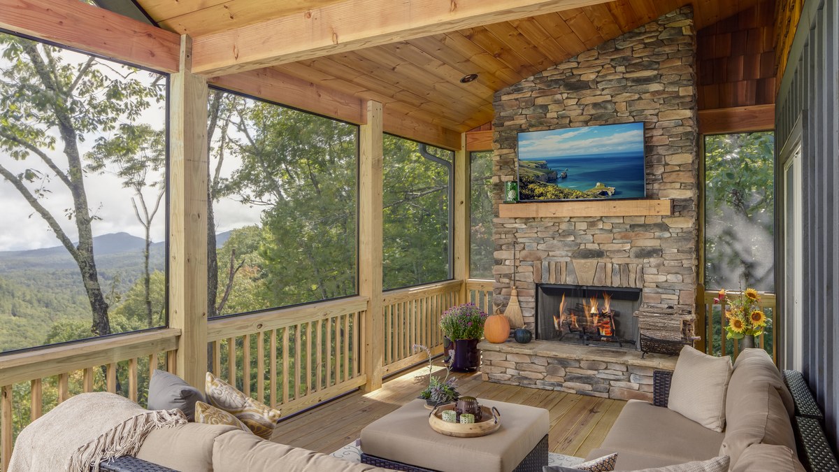 Custom deck and outdoor living space