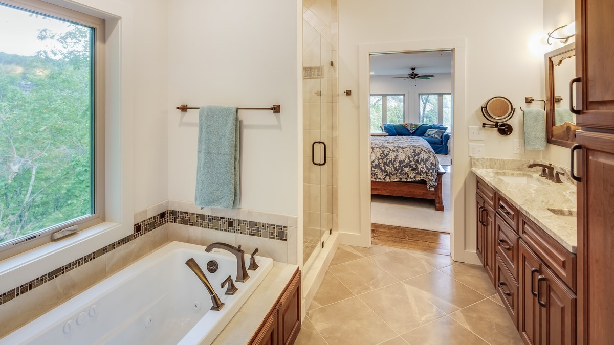 Custom master bathroom