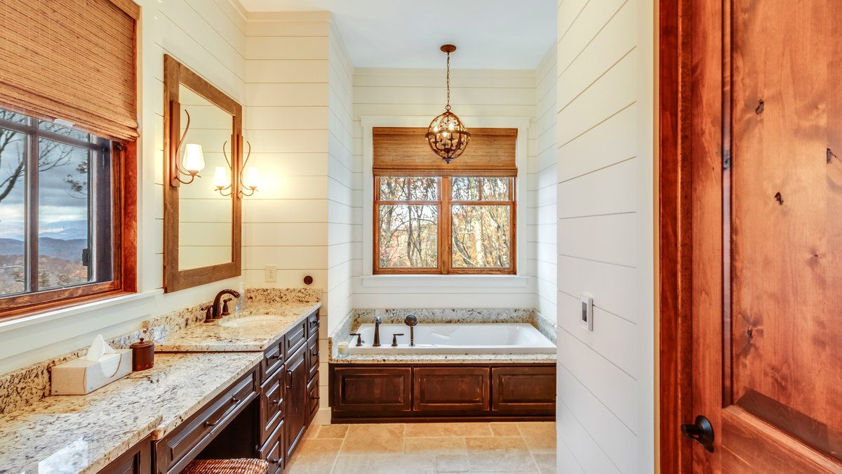 Custom master bathroom