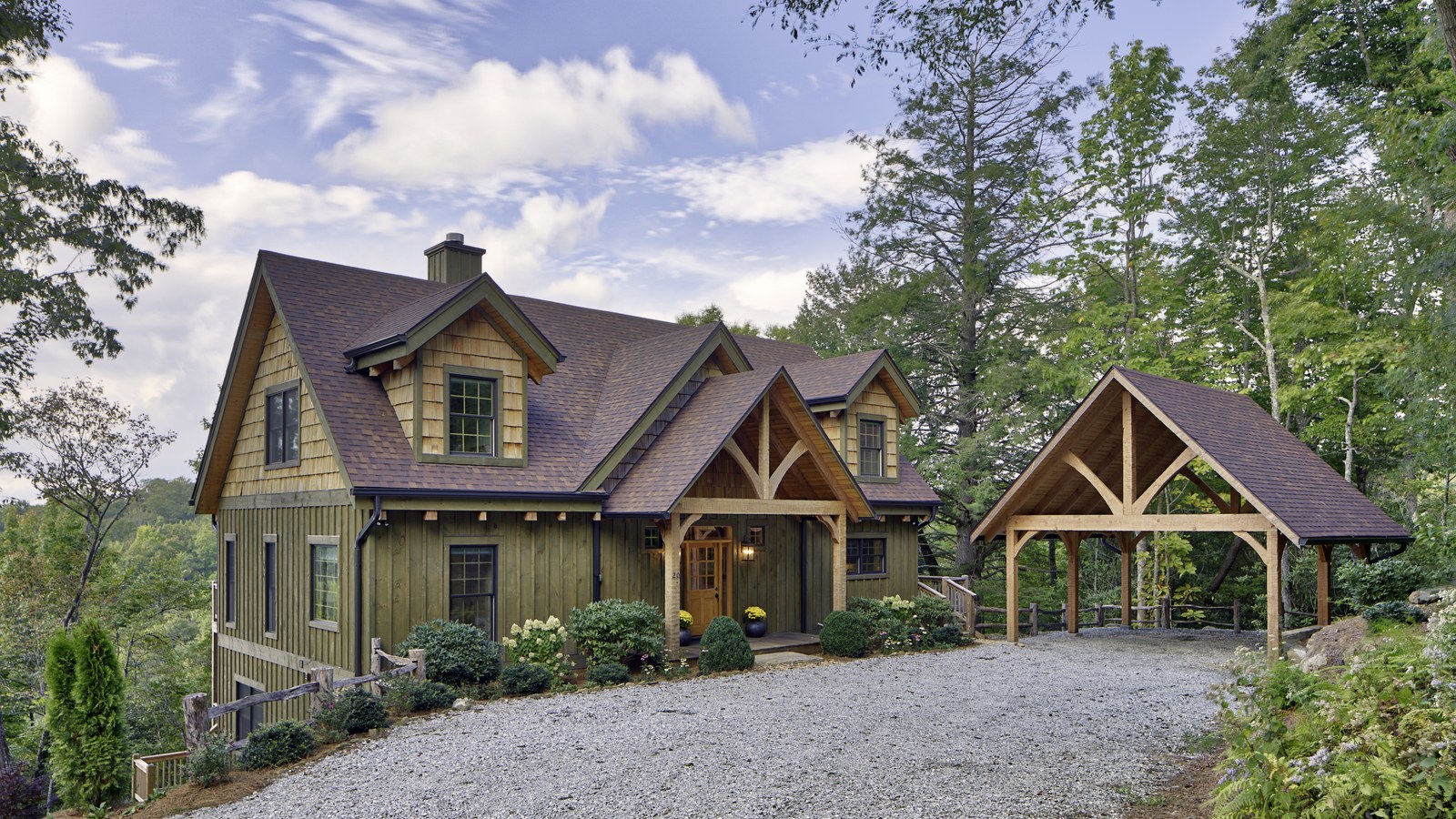 Custom mountain home exterior