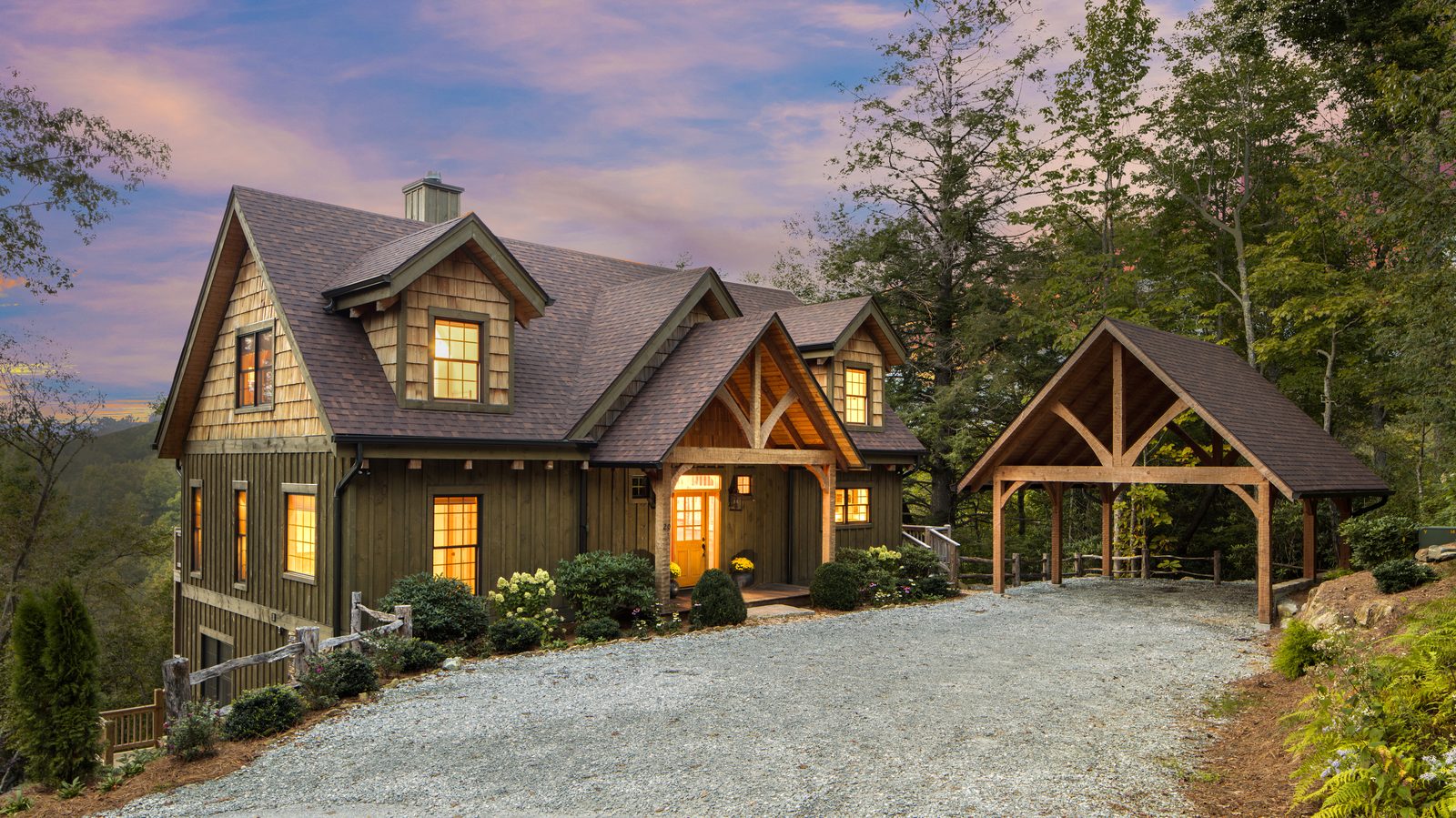 Custom mountain home exterior